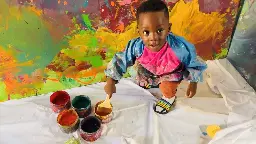 Gifted toddler from Ghana gains global recognition as world's youngest artist