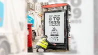 Musk mocked in Tesla 'Swasticar' poster at London bus stop