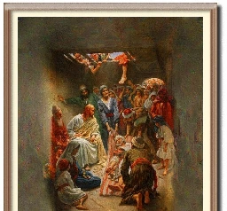 Jesus Heals A Man Lowered Through The Roof