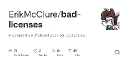 bad-licenses/ABRMS-license.md at master · ErikMcClure/bad-licenses