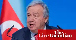 Cop29: 2024 has been ‘masterclass in climate destruction’, says UN chief – live updates