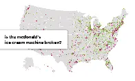 McBroken - A website that charts the working status of every McDonald's ice cream machine in the United States (and some other countries) and whether it's broken or operational