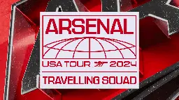 Arsenal name 26-man squad for US Tour