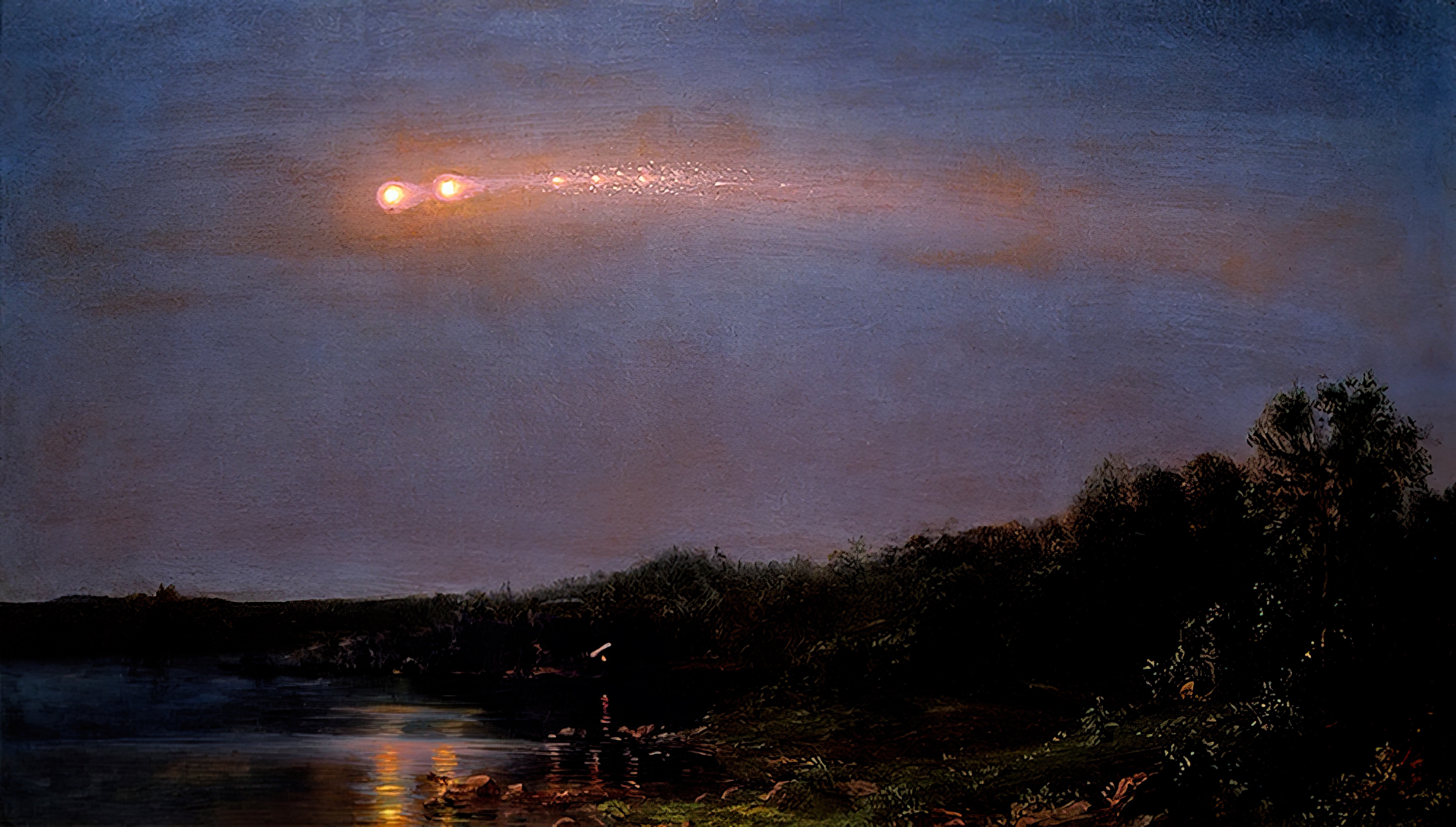 The Meteor of 1860 by Frederic Edwin Church