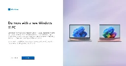 Microsoft tries to convince Windows 10 users to buy a new PC with full-screen prompts