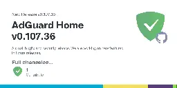 Release AdGuard Home v0.107.36 · AdguardTeam/AdGuardHome