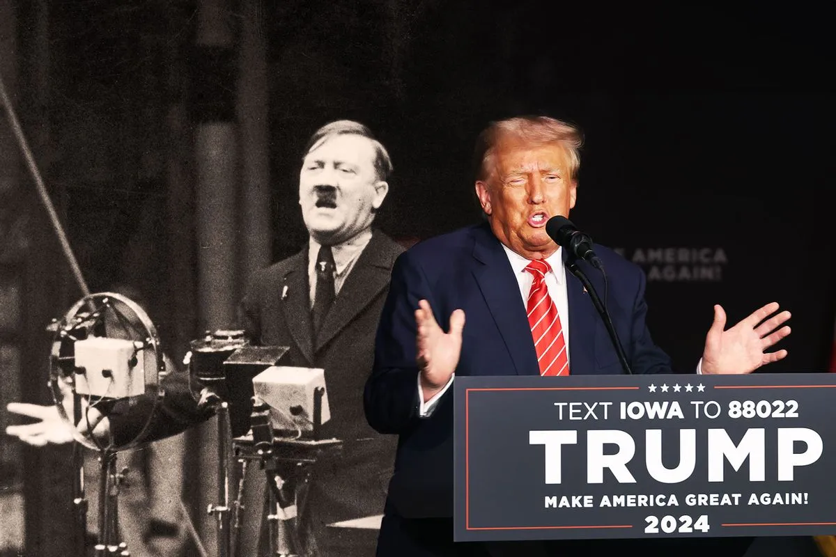 Trump’s channeling Hitler for protection