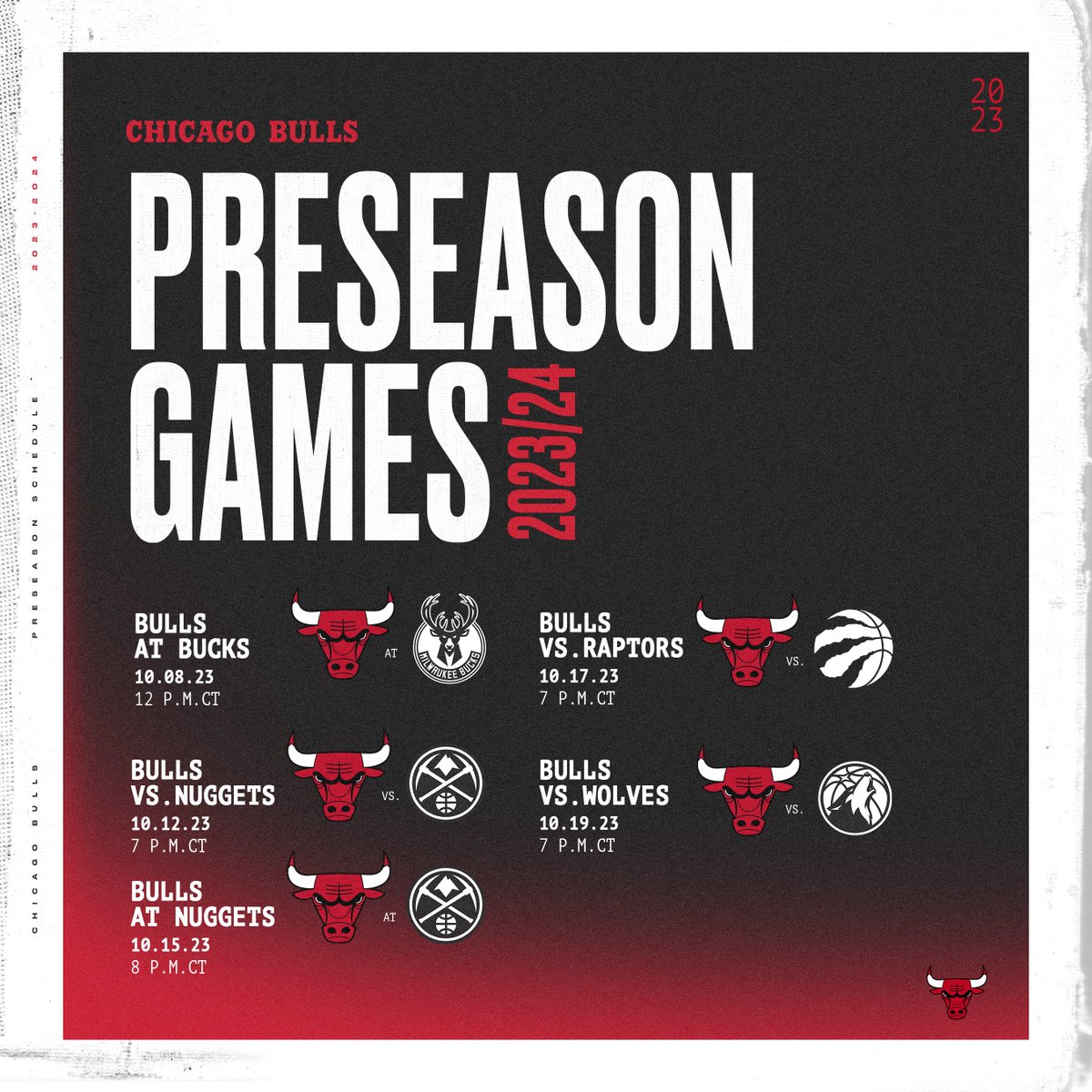 2023-24 Preseason Schedule!