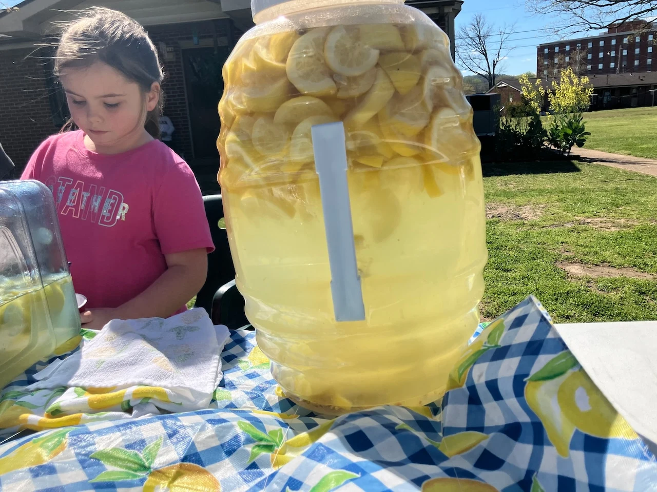 This 7-year-old has a lemonade stand to pay for her mom's tombstone