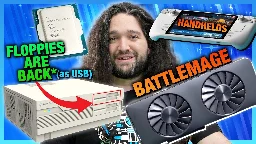 [Gamers Nexus] HW News - Intel Battlemage Imminent, AI Rant, Arrow Lake "Fix," Xbox Handheld, 'Floppy' Case