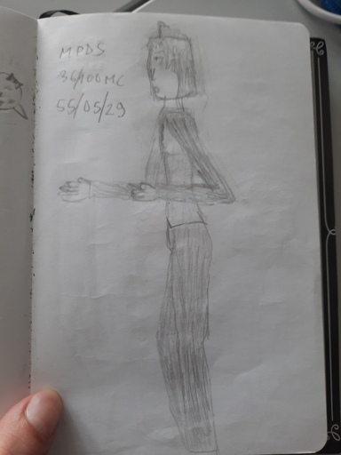 MPDS 36/100 MC 55/05/29  MC in a sideways pose, poorly drawn