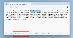 Notepad on Windows 11 is finally getting a character count