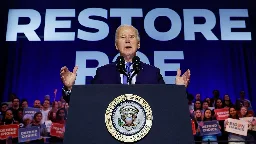 Biden repeatedly interrupted by pro-Palestinian protesters at abortion rights rally