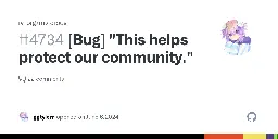 [Bug] "This helps protect our community." · Issue #4734 · iv-org/invidious