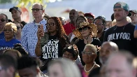 Florida Governor Ron Desantis booed at vigil as hundreds mourn more racist killings