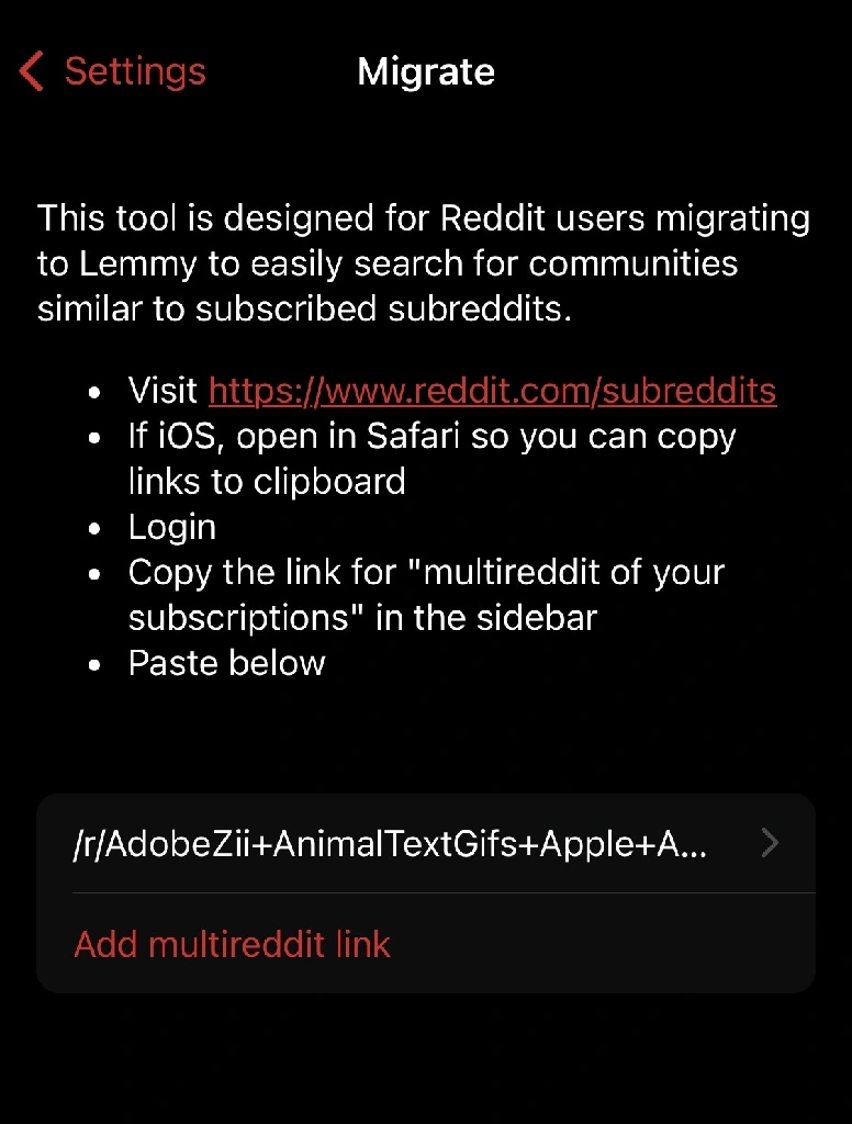 Migrate Subreddit