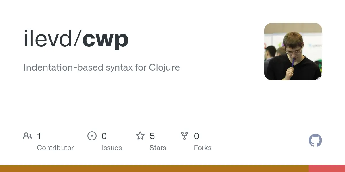 GitHub - ilevd/cwp: Indentation-based syntax for Clojure