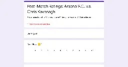 Post-Match Ratings: Arsenal F.C. v.s. Chris Kavanagh