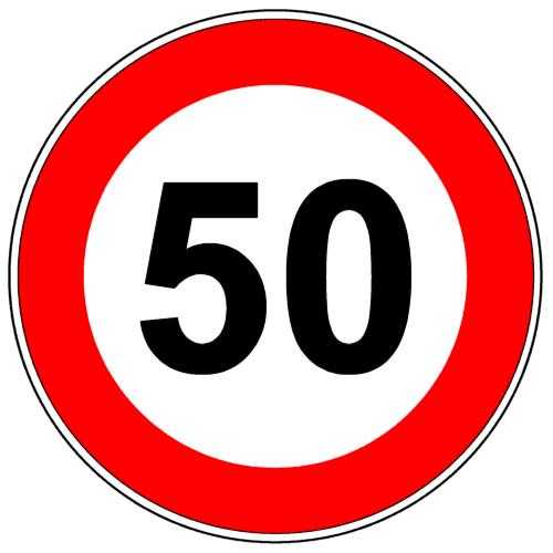 Prohibition of exceeding 50km/h