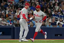 Kyle Schwarber hits three home runs to help Phillies erase five-run deficit to beat the Blue Jays