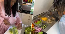 Mom of 9 installs a professional salad bar in her kitchen: 'I am a little extra'