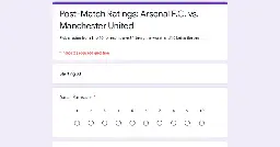 Post-Match Ratings: Arsenal F.C. vs. Manchester United