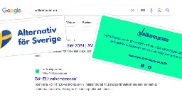 Valkompass.eu rankar högt på Google – ägs i hemlighet av högerextrema ”Alternativ för Sverige”