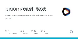 GitHub - piqoni/cast-text: A zero latency, easy-to-use full-text news terminal reader.