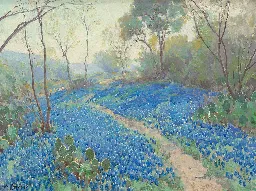 A Hillside of Blue Bonnets, Early Morning, Near San Antonio Texas - Julian Onderdonk (1916) 🇺🇸 - lemm.ee