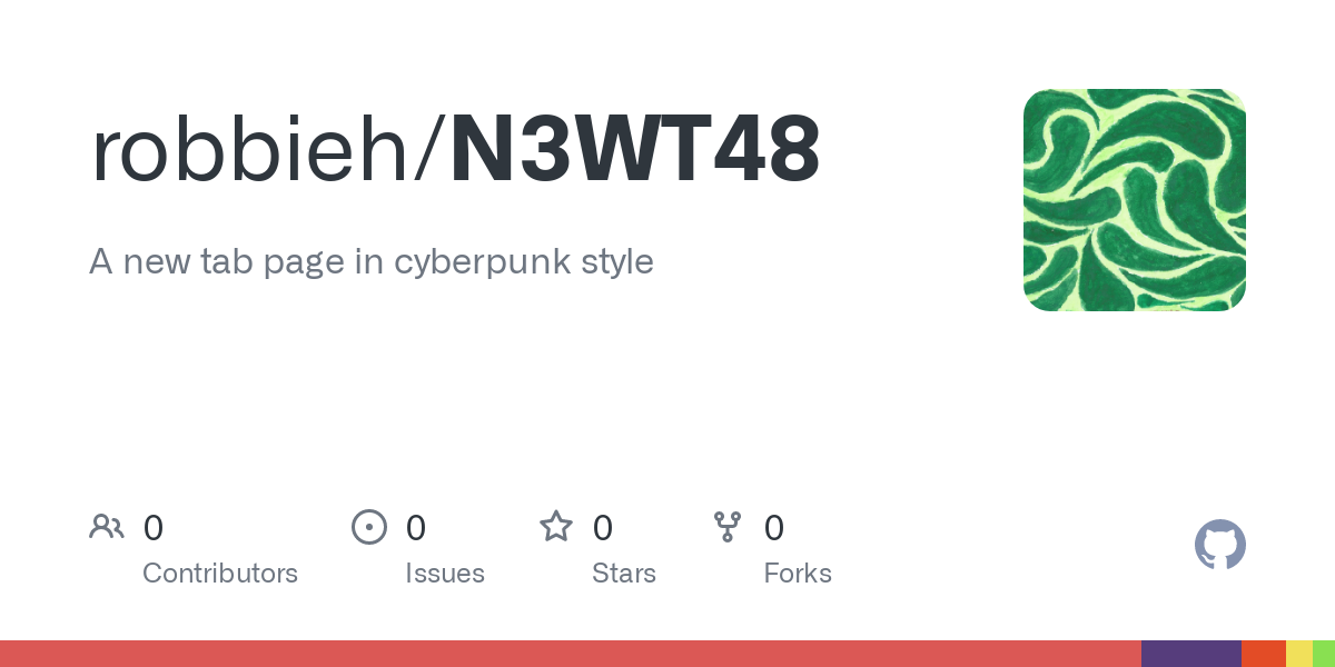 GitHub - robbieh/N3WT48: A new tab page in cyberpunk style