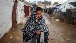 Rainstorms uproot Gaza tents, leave children 'freezing and hungry'