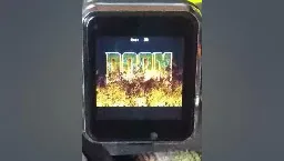 Doom Fire on TTGO-TWatch-2020-v1 (With Doom Logo)