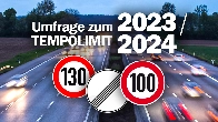 Umfrage zum Tempolimit auf Autobahnen 2023 / 2024