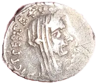 Julius Caesar, as Dictator (49-44 BC). AR denarius (18 mm, 4,31 gm).  Rome, February-March 44 BC