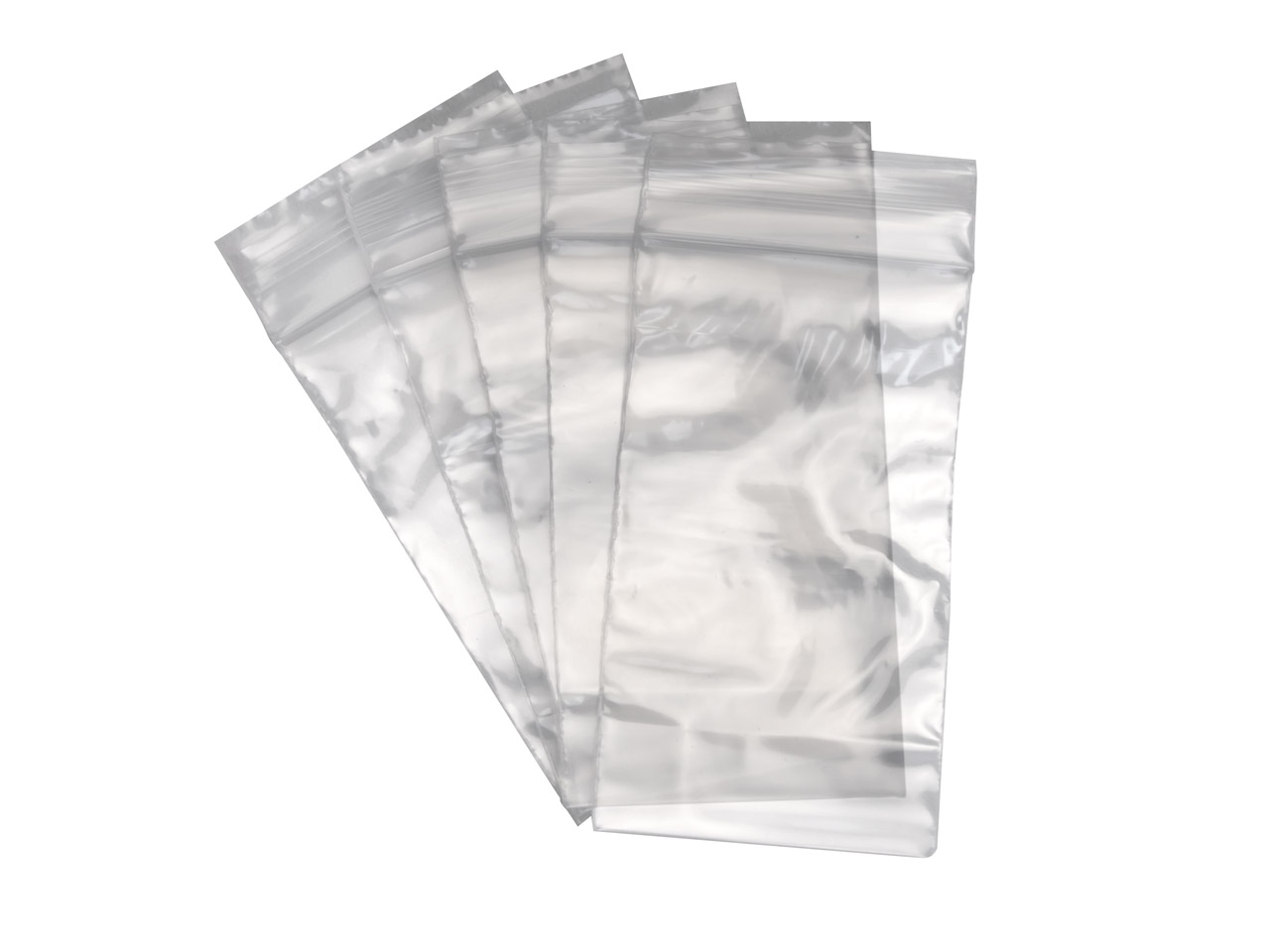 a pile of clear poly plastic bags