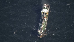 Fire breaks out on an oil tanker off Germany's Baltic Sea coast. All 7 crew members are rescued