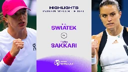 Iga Swiatek vs. Maria Sakkari | 2024 Indian Wells Final | WTA Match Highlights