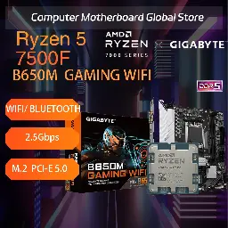 331.35€ 46% OFF|New AMD Ryzen 5 7500F CPU +GIGABYTE B650M GAMING WIFI 2.5G New Micro ATX DDR5 6600 MHz M.2 USB3.2 64G Socket AM5 Motherboard| |   - AliExpress