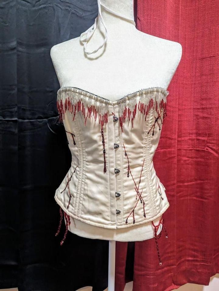 bloody white corset front