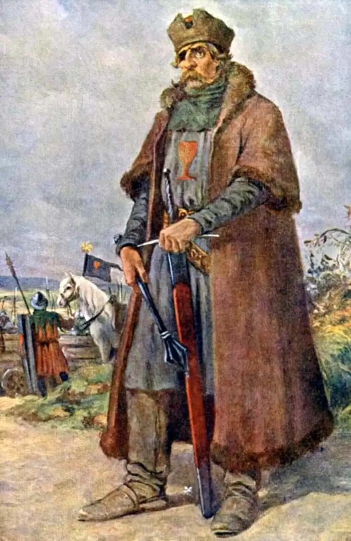 Jan Zizka, Czech general and freedom fighter during the Hussite Wars, early 15th century AD