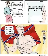 Average Confederate's support of 'democracy'