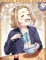 Ritsu enjoying raw egg on rice by Malaco🐚art [K-ON!]